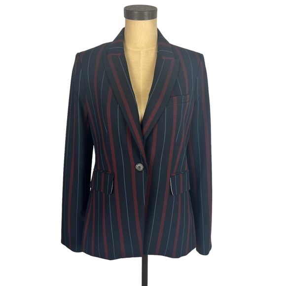 Veronica Beard Jackets & Blazers - Veronica Beard women’s striped navy fitted blazer SZ 10